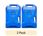 2 Pack 6 Gallon Camping Water Storage Container Blue Portable Water Jugs