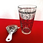 Vintage Bartender s Shaker Pint Bar Glass Cocktail And Mixed Drink Recipes