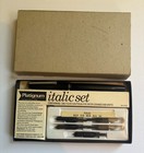 Vintage Platignum Italic Set Fountain Pen   5 Interchange Nib Units Calligraphy