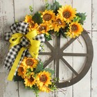 Autumn Sunflower Wreath Front Door Farmhouse Rustic Fall Wall Door Decoration