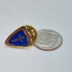 Cross Shield Pin Blue Gold Tone Lapel Enamel Collectible Dad Father s Day