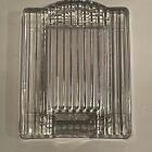 Vintage Polished Portrait Mikasa Clear Crystal Glass Picture Photo Frame Ribbed