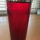 Art Deco Style Glass   Chrome Ruby Red Cocktail Shaker drink Mixer 1930s Vintage