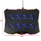Enhance Infiltrate 3 Rgb Gaming Laptop Cooler - 8 Fans  Usb Hub  13-17 3 