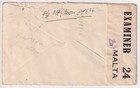 Ww2 Raf Censor Malta Cover Active Service Examiner 24 Malta To Belfast N Ireland