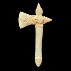 Very Rare Ancient Near Eastern Luristan Bronze Axe With Figure 1000bc