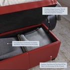47  Inch Deluxe Bedroom Rectangular Faux Leather Storage Ottoman Bench Large Red