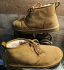 Ugg Neumel Chestnut Suede Chukka Boots Lace Up Shearling Lined Men s Us 10    