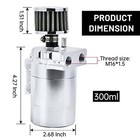 Universal Baffled Oil Catch Can 300ml Aluminum Polish Oil Separator Catch Can 