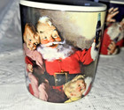 Vintage Coca-cola Santa Christmas Mug Set 4 Sakura 2002 Stoneware 8 Oz Cups