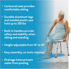 Carex Shower Chair With Back  Bath Chair And Shower Seat For Elderly  Handicap 