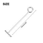 120pcs Stainless Steel Eye Pins 0 6mm 24 Gauge 15mm Earring Flat Headpins Silver