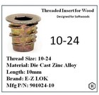 Ez-lok 10-24 Flanged Die Cast Zinc Hex-drive Threaded Insert For Wood  50 Pcs 