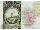 Guadeloupe Caribbean Islands Old Antique Map By Levasseur 1861