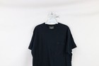 Vintage 90s Streetwear Mens Medium Faded Blank Baggy Fit Pocket T-shirt Black