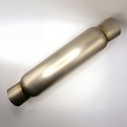 Titanflowracing Titanium 2 5  Race Resonator Muffler 19  Oal Perforated Core