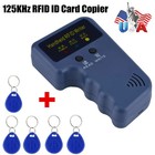 Handheld Rfid Id Card Copier Key Reader Writer Duplicator 125khz 5pcs Tags Us