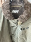 Vtg Wwii Us Navy Usn N1 Deck Jacket Sz 42 Alpaca Stencil Work Coat Rare Ww2