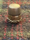 Delightful Victorian 14k Gold Sewing Thimble Size 7 Ornate Rim Maker   s Mark