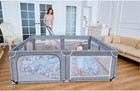 Extra Large Baby Playpen With Mat   Ball And Infants With Gate  grey Color 