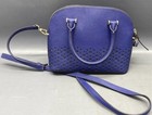 Kate Spade New York Blue Gold Hardware Saffiano Leather Razor Cut Bag Shoulder