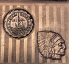 Vintage Copper Indian Chief Matchbook Holder