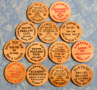 Lot Of 13 Vintage Idaho Wooden Nickels Tokens Wood Coin Collection Id