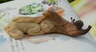 Leaf Baby With Snail Statue Fairy Garden Sculpture Tabletop Figurine Home Decor