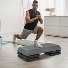 28   Aerobic Step Platform Exercise Workout Stepper Non-slip Surface W 4 Risers
