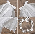 Girls First Communion Veil And Flower Girl Crown Communion  Wedding Veil