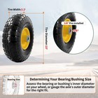 2 Pc                              10in Solid Rubber Tire Wheels With 5 8  Bearings  2 17 