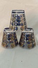 Vintage Mcm Georges Briard 12 Oz  Cocktail Glass Blue gold Green gold Barware