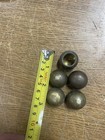 Lot Of 5 Vintage Solid Brass Hallway Coat Tree Screw On Balls Parts Nl