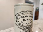 Vtg James Keiller   Son Dundee Orange Marmalade Jar Stoneware Crock 1 Lb