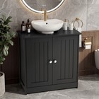 24  Modern Bathroom Under Sink Vessel Sink Vanity Storage Cabinet W  2 Shelf