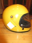 Vintage Retro 1973 Motorcycle Helmet Lear Siegler 1970 s Yellow