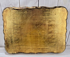 Vintage Italian Florentine Gilt   Handpainted Floral Wooden Tray   14  X 10 1 2 