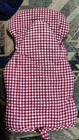 Franco Kitchen Oven Mitt Potholder Dog Puppy Red Gingham Buttons Cotton