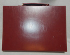 Burgundy Samsill 72234 Leather 3 Ring Binder Portfollio W  Handle Lockable No Ke