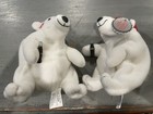 Set Of 2 - Collectible Coca-cola Polar Bear Bean Bag Plush 