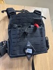 Vism Laser Cut Plate Carrier Vest W  Kangaroo Pouch 10x12 Med-xl Tactical Black