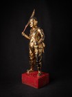 Antique Wooden Burmese Nat Statue From Burma  19th Century