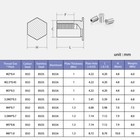Bsos-3 5m3 Rivet Studs Riveting Nut Stainless Steel Blind Hole Hex Head Rivnut