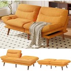 Adjustable Futon Sofa Bed Couch Convertible Loveseat Durable Corduroy Fabric New