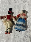 Vintage Greek Souvenir Dolls Male And Female 6 3 4 