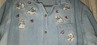 Womens Bichon Frise Dog Breed Embroidered Denim Shirt Size Xl Fits Like A Large