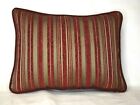 Red Gold Geometric Chenille Throw Pillows With Piping Rectangle Square
