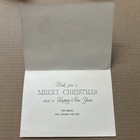 Vintage Mid-century Christmas Card    the Three Of Us     Red Snowmobile