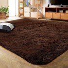  Ultra Soft Indoor Modern Area Rugs Fluffy Living Room 8 X 10 Feet Brown