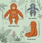 Protect Punch Monkey Plush Animal Mama   Baby Toy Stuffed Animal Nursery Decor